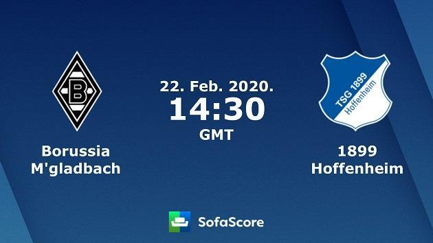 Soi kèo nhà cái Borussia M'gladbach vs Hoffenheim, 22/02/2020 - Giải VĐQG Đức